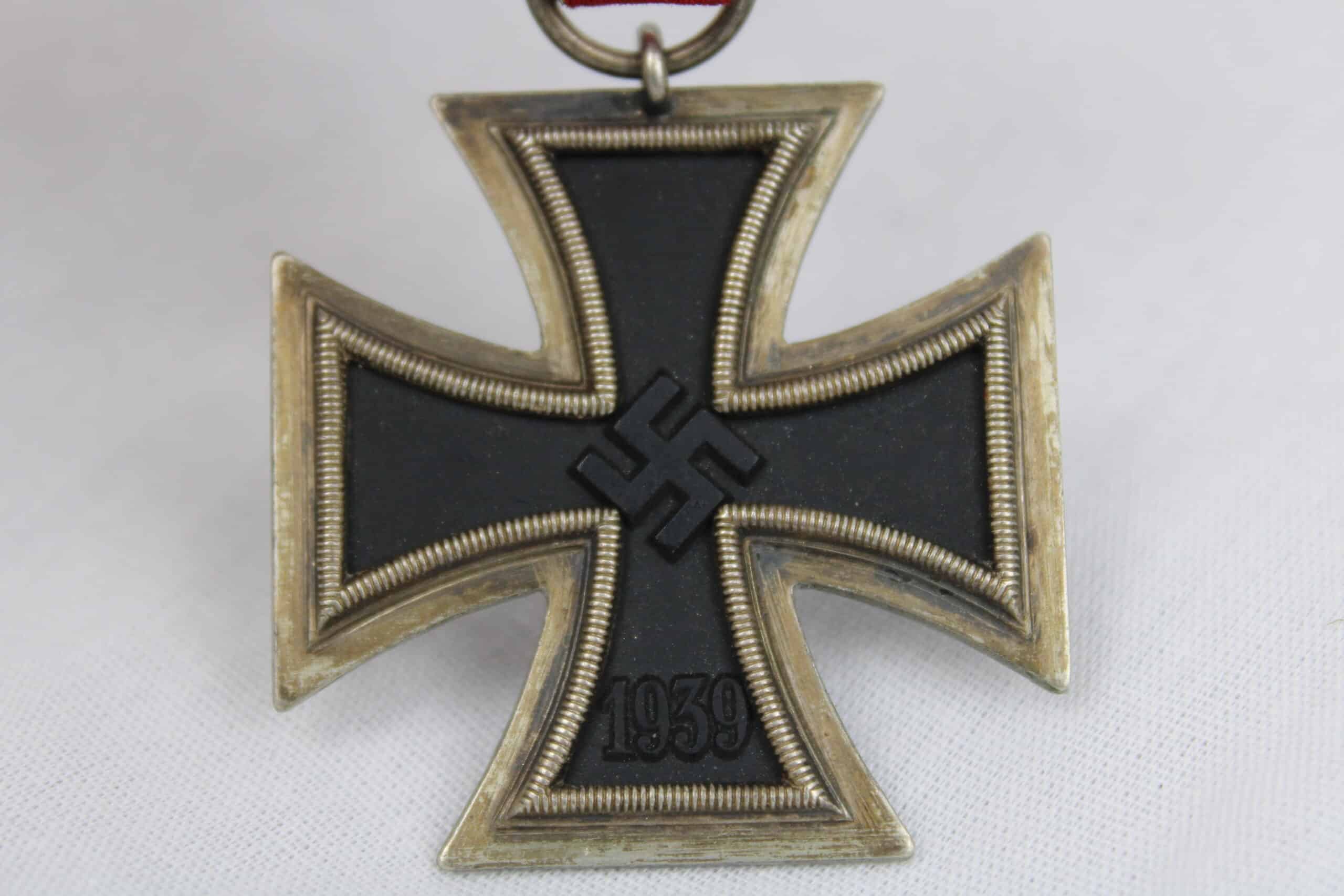 (Français) Croix de fer de  2eme classe avec rare ruban 25mm