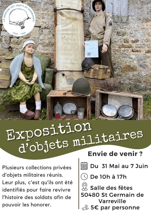 Exposition à Saint Germain de Varreville (50) du 31 Mai au 7 Juin 2025