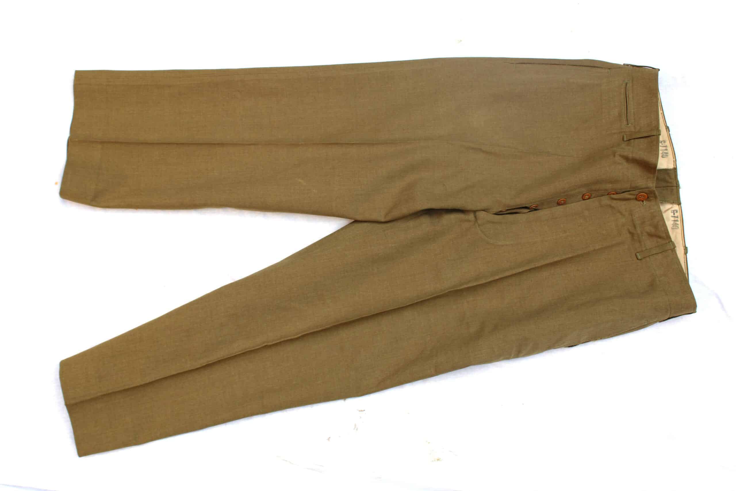 Pantalon US moutarde M-37 nominatif grande taille